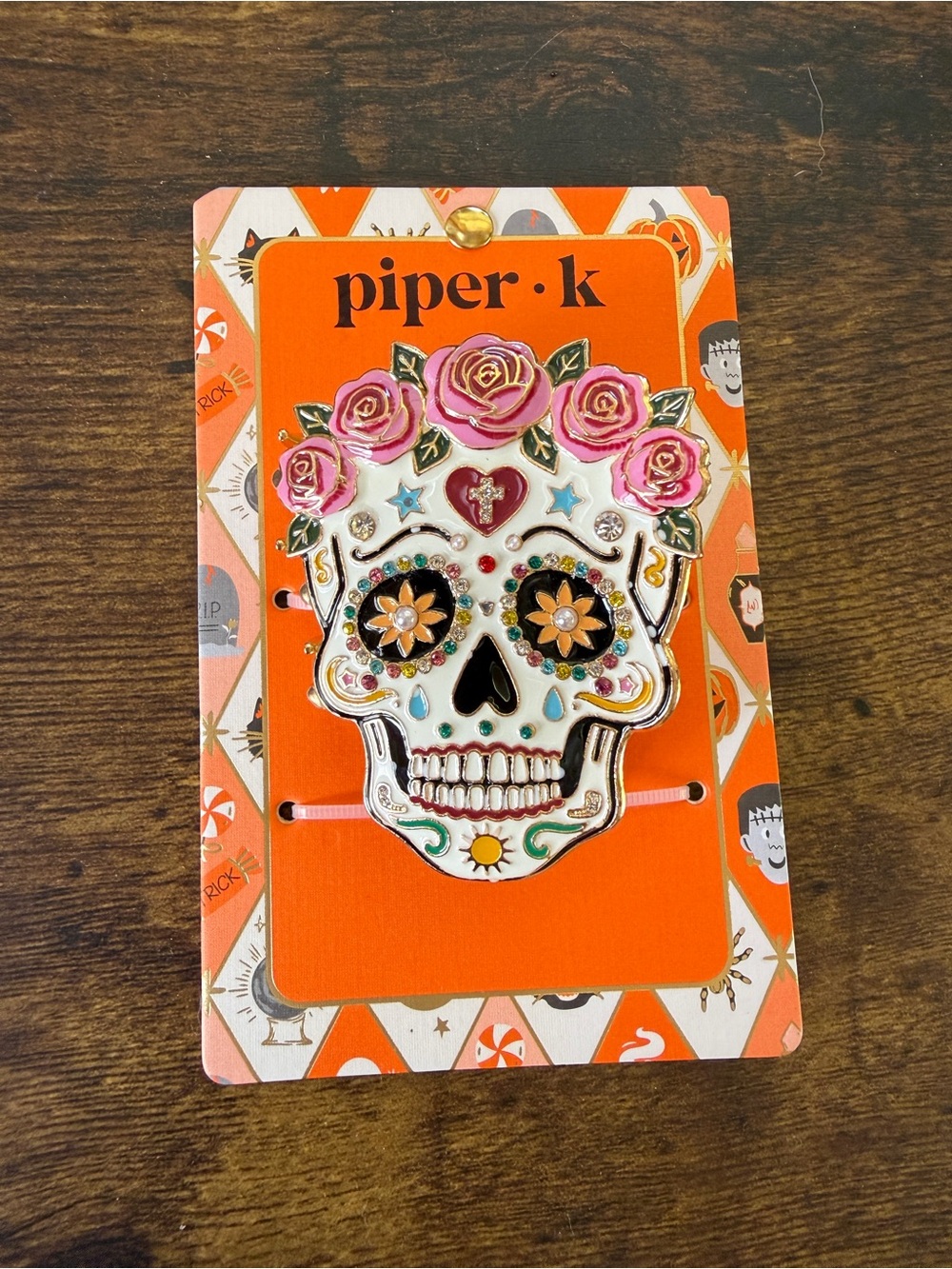 Piper K Día de los Muertos Sugar Skull Hair Clip